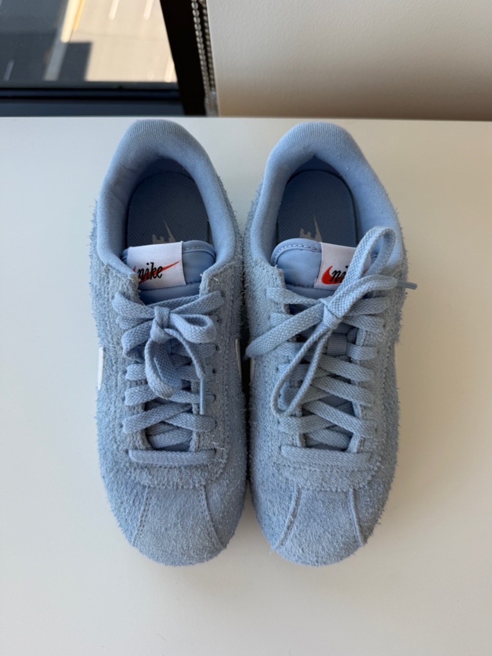 Nike Women's Light Blue Suede Sneakers
